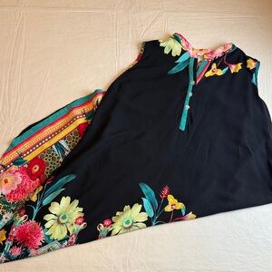 Women's Floral Sleeveless Midi Dress Size L